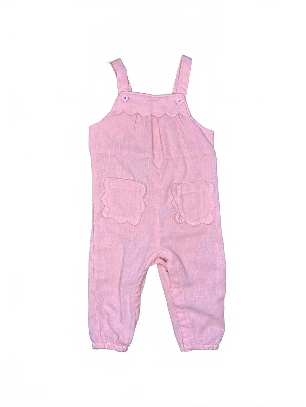 Old Navy Pink Baby Overalls Romper 12-18 Months